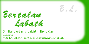 bertalan labath business card